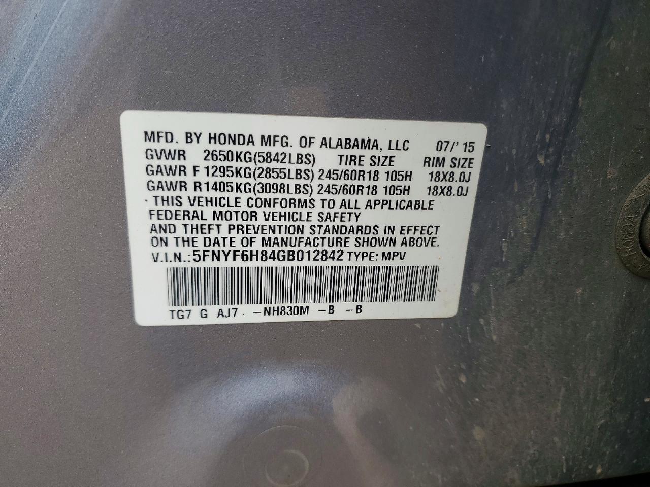 2016 Honda Pilot Exl - zdjęcie 13