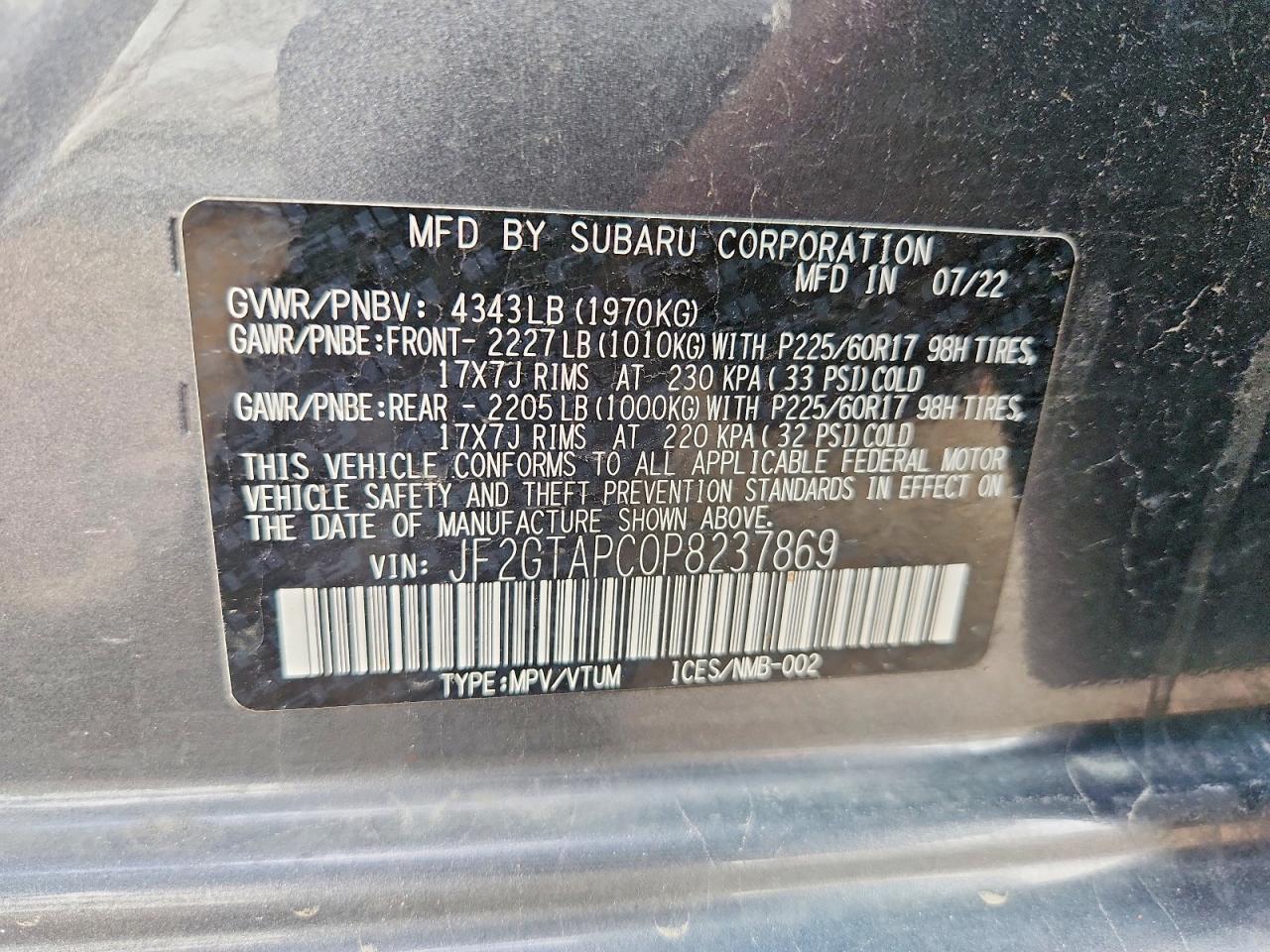 2023 Subaru Crosstrek Premium - zdjęcie 12