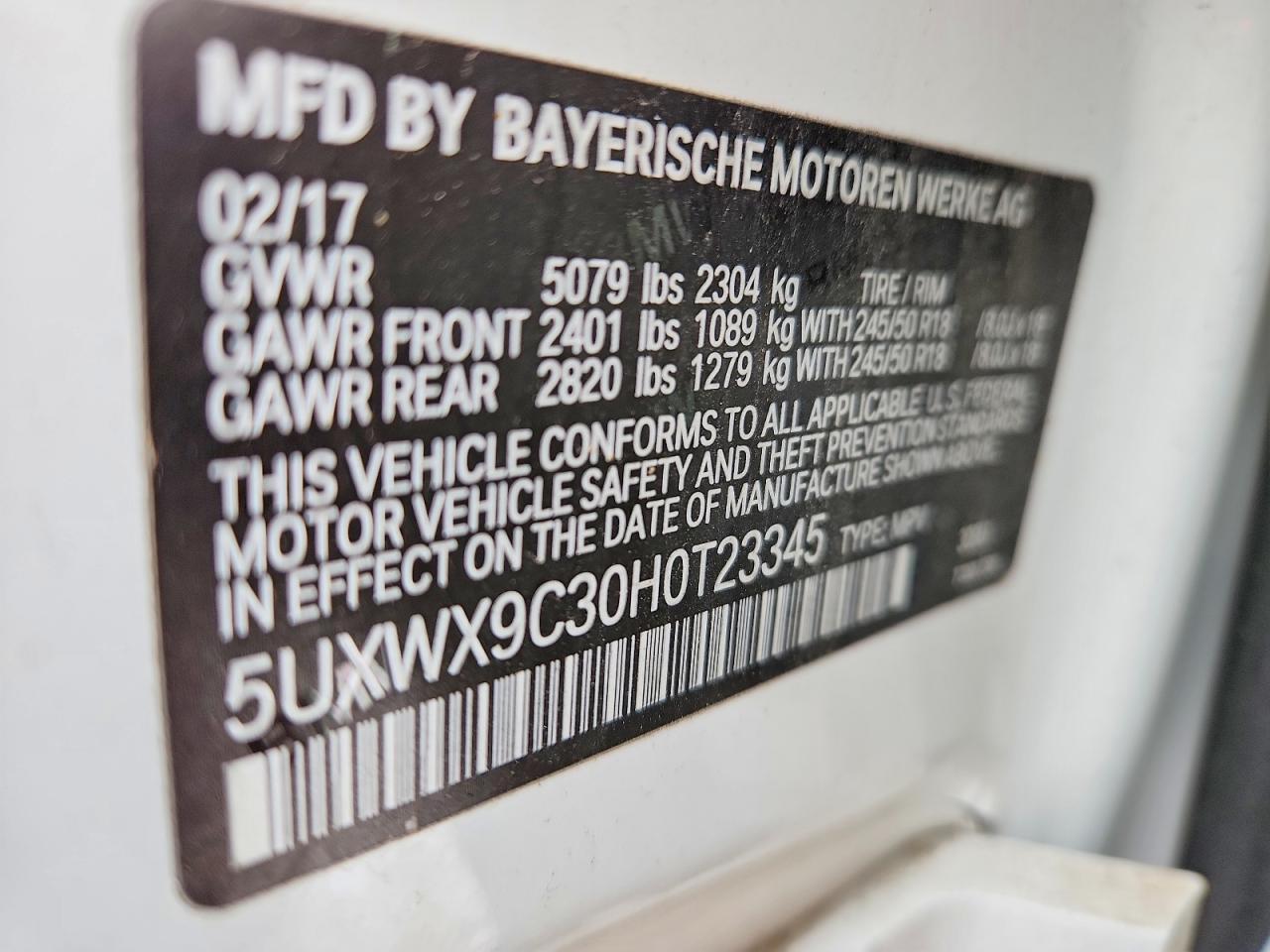 2017 BMW X3 xDrive28I - zdjęcie 13