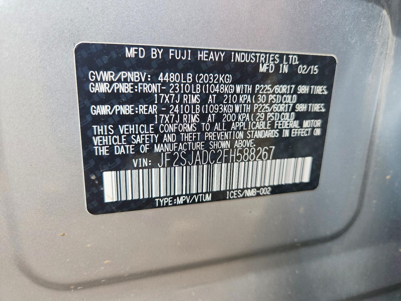 2015 Subaru Forester 2.5I Premium - zdjęcie 12