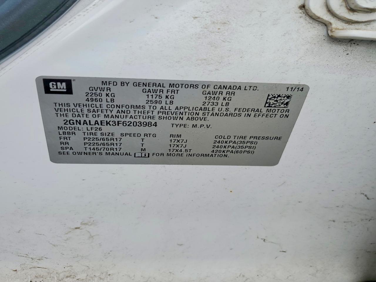 2015 Chevrolet Equinox Ls - zdjęcie 13