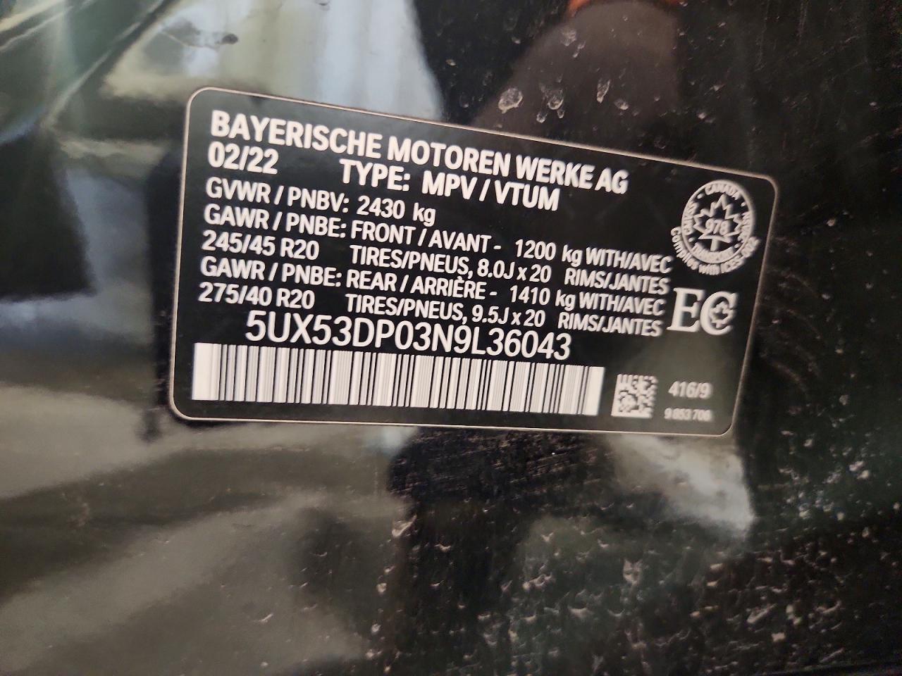 2022 BMW X3 xDrive30I - zdjęcie 12