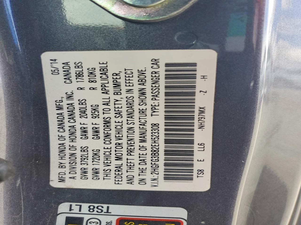 2014 Honda Civic Ex - zdjęcie 12