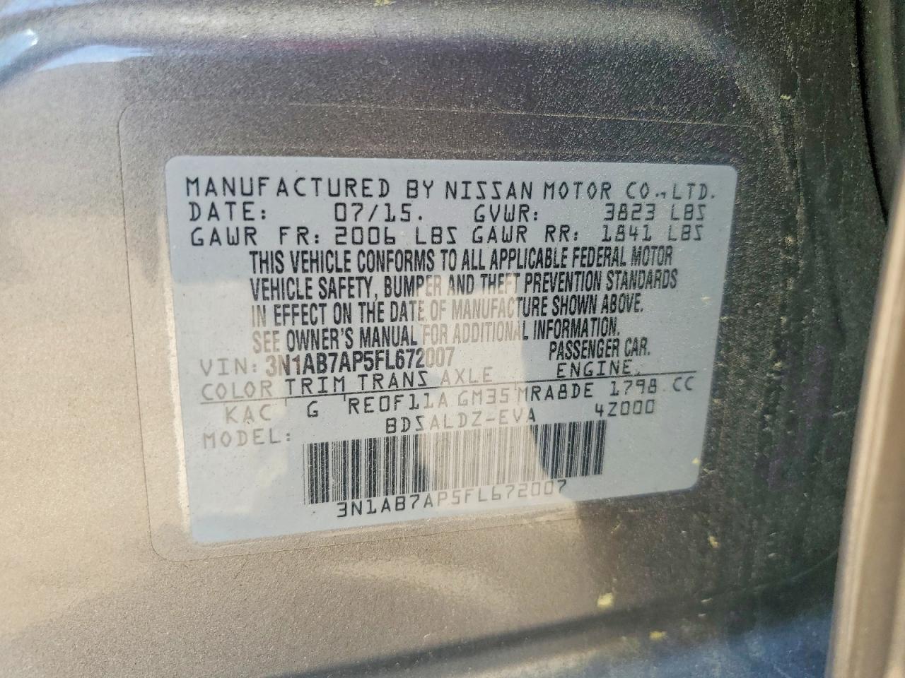 2015 Nissan Sentra Sv - zdjęcie 12