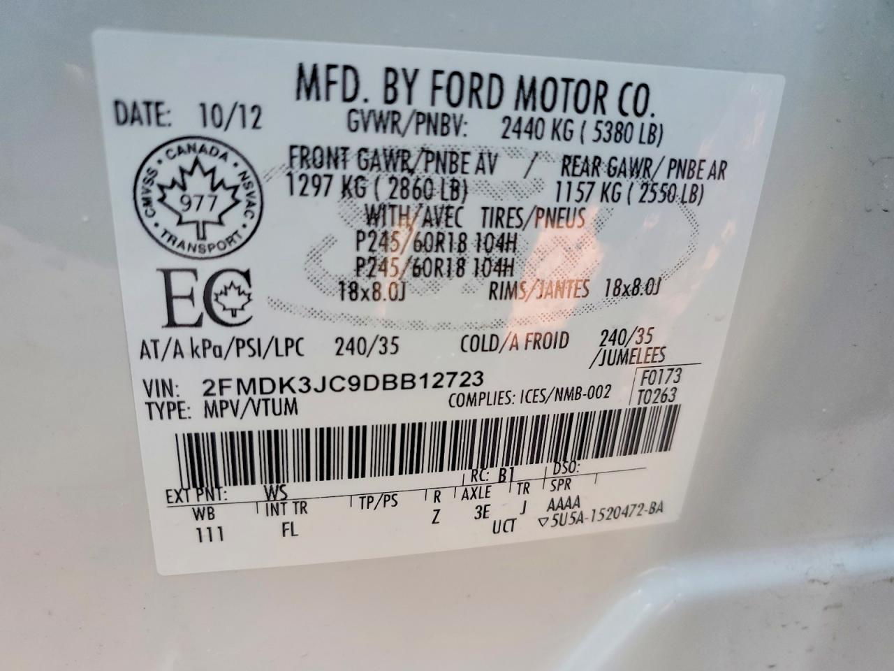 2013 Ford Edge Sel - zdjęcie 13
