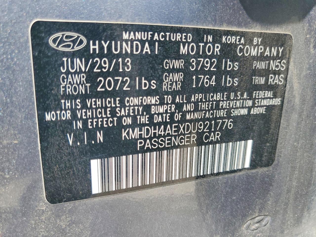 2013 Hyundai Elantra Gls - zdjęcie 12