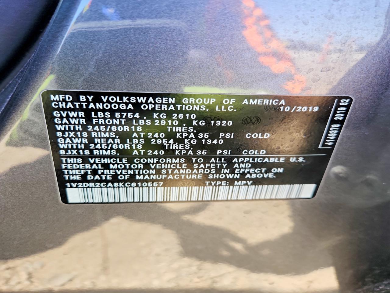 2019 Volkswagen Atlas Se - zdjęcie 14