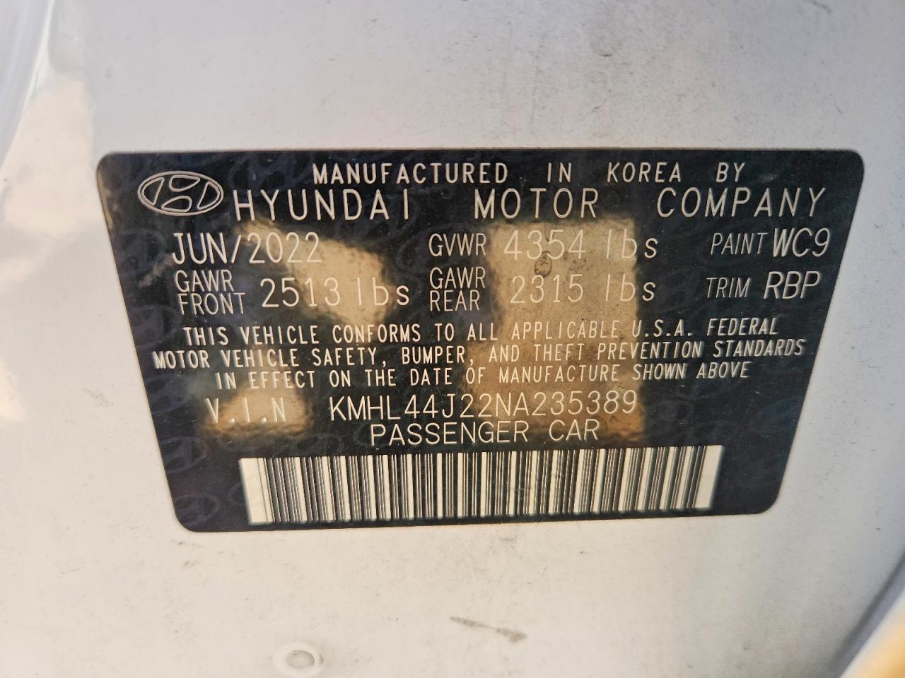 2022 Hyundai Sonata Sel Plus - zdjęcie 13