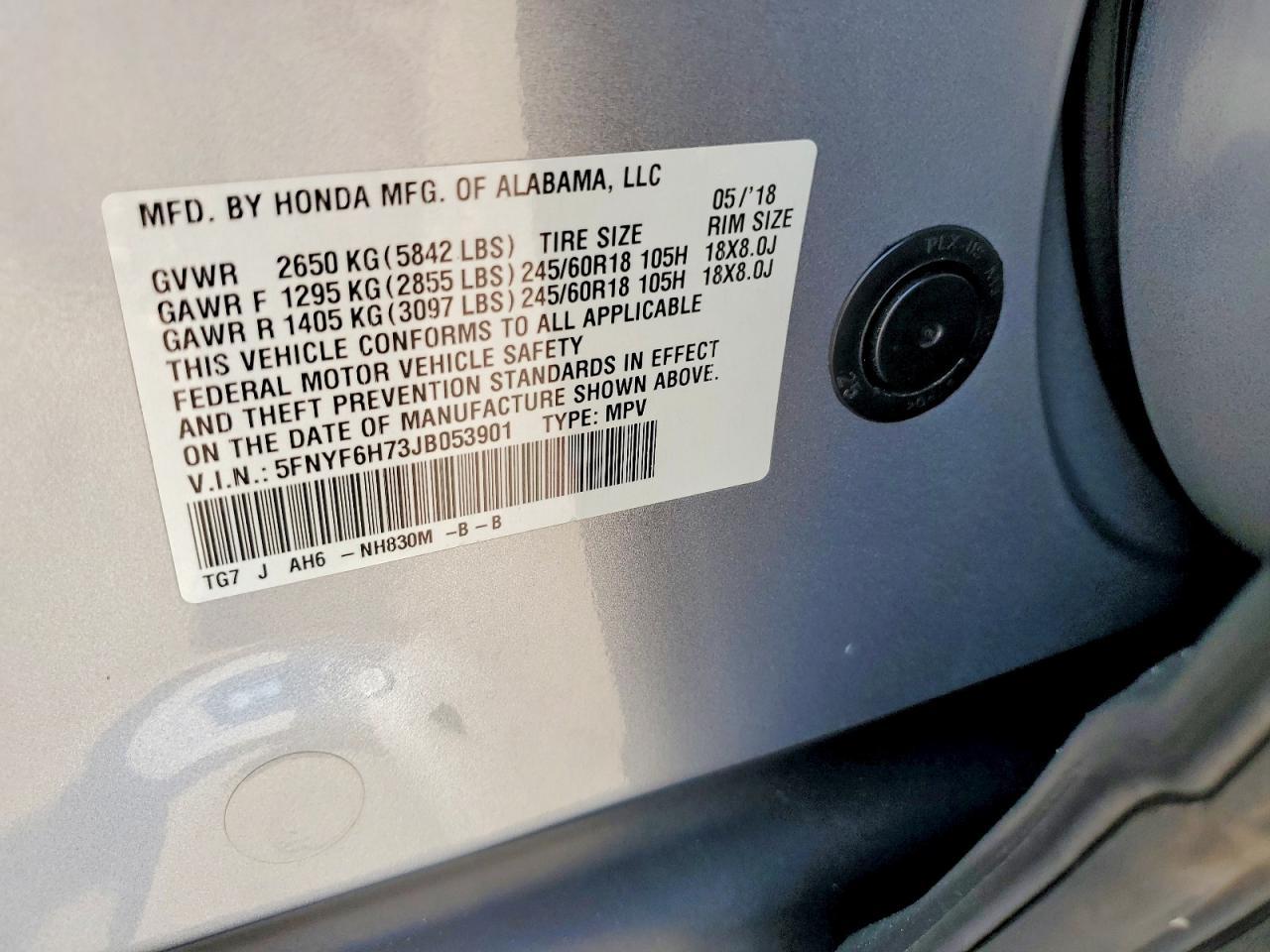 2018 Honda Pilot Exln - zdjęcie 14