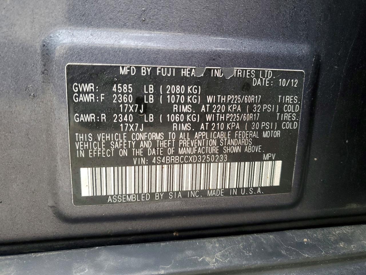 2013 Subaru Outback 2.5I Premium - zdjęcie 13