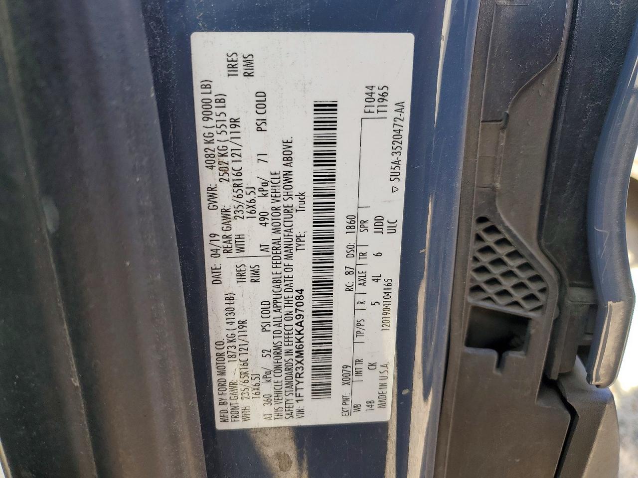 2019 Ford Transit T-250 - zdjęcie 13