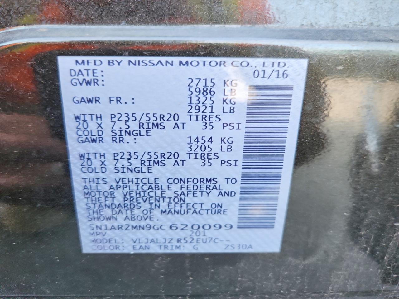 2016 Nissan Pathfinder Platinum - zdjęcie 13