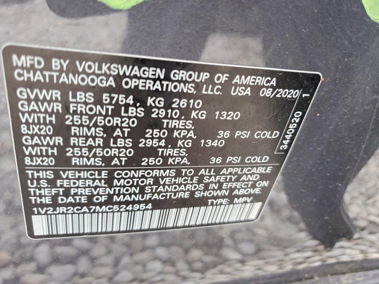 2021 Volkswagen Atlas Se - zdjęcie 13