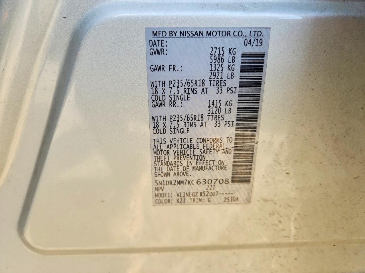 2019 Nissan Pathfinder Sl - zdjęcie 13