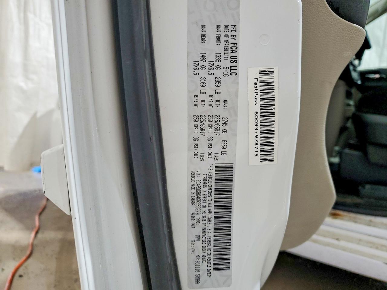 2016 Dodge Grand Caravan Se - zdjęcie 13