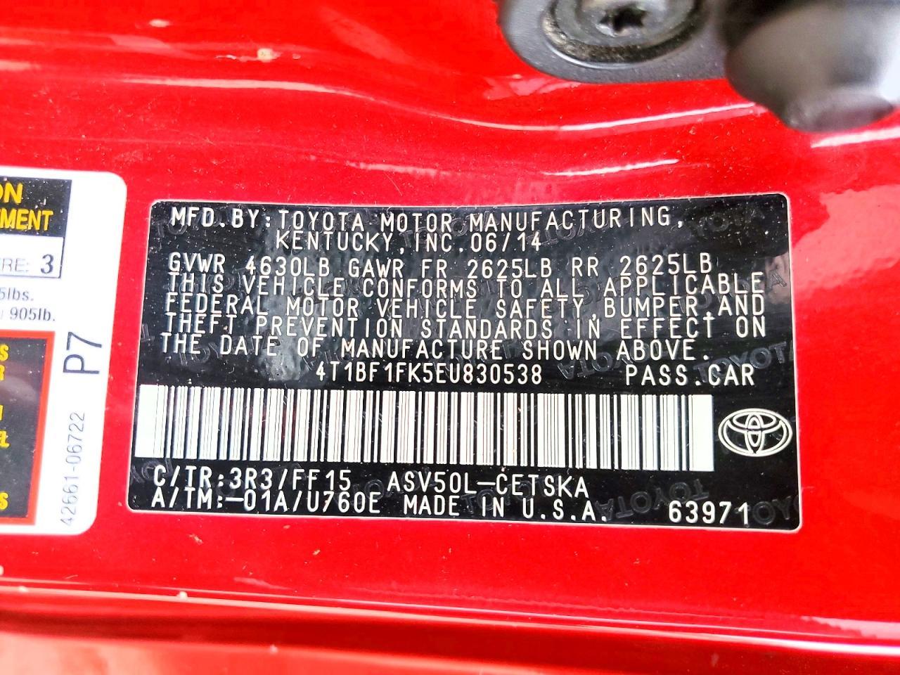 2014 Toyota Camry Se - zdjęcie 13