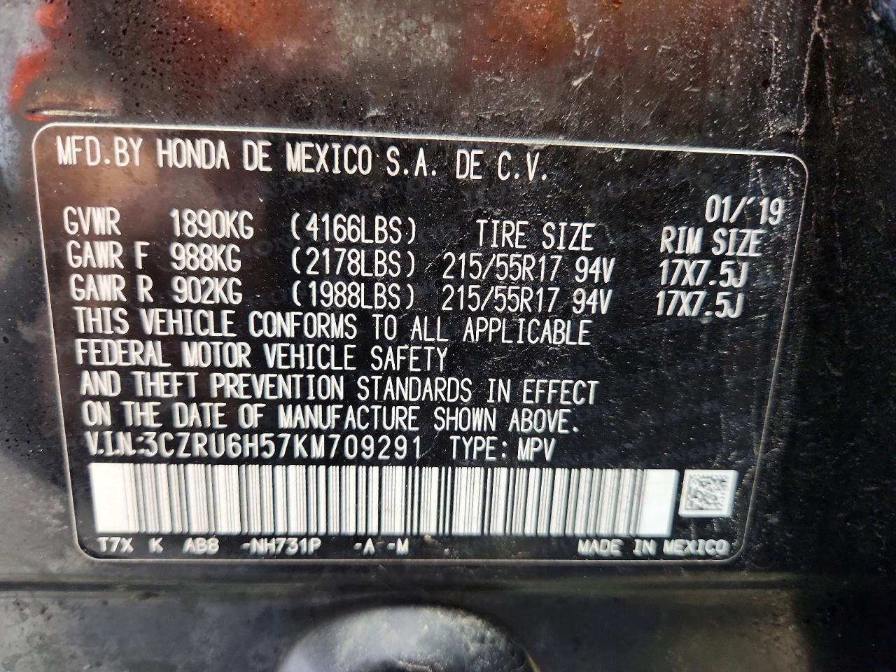 2019 Honda Hr-V Ex - zdjęcie 13