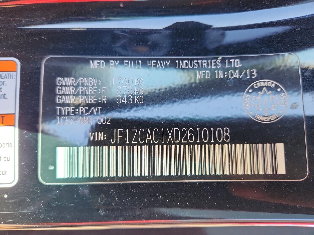 2013 Subaru Brz 2.0 Limited - zdjęcie 13