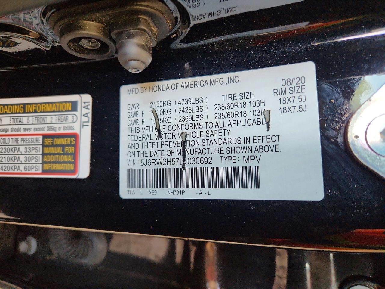 2020 Honda Cr-V Ex - zdjęcie 14