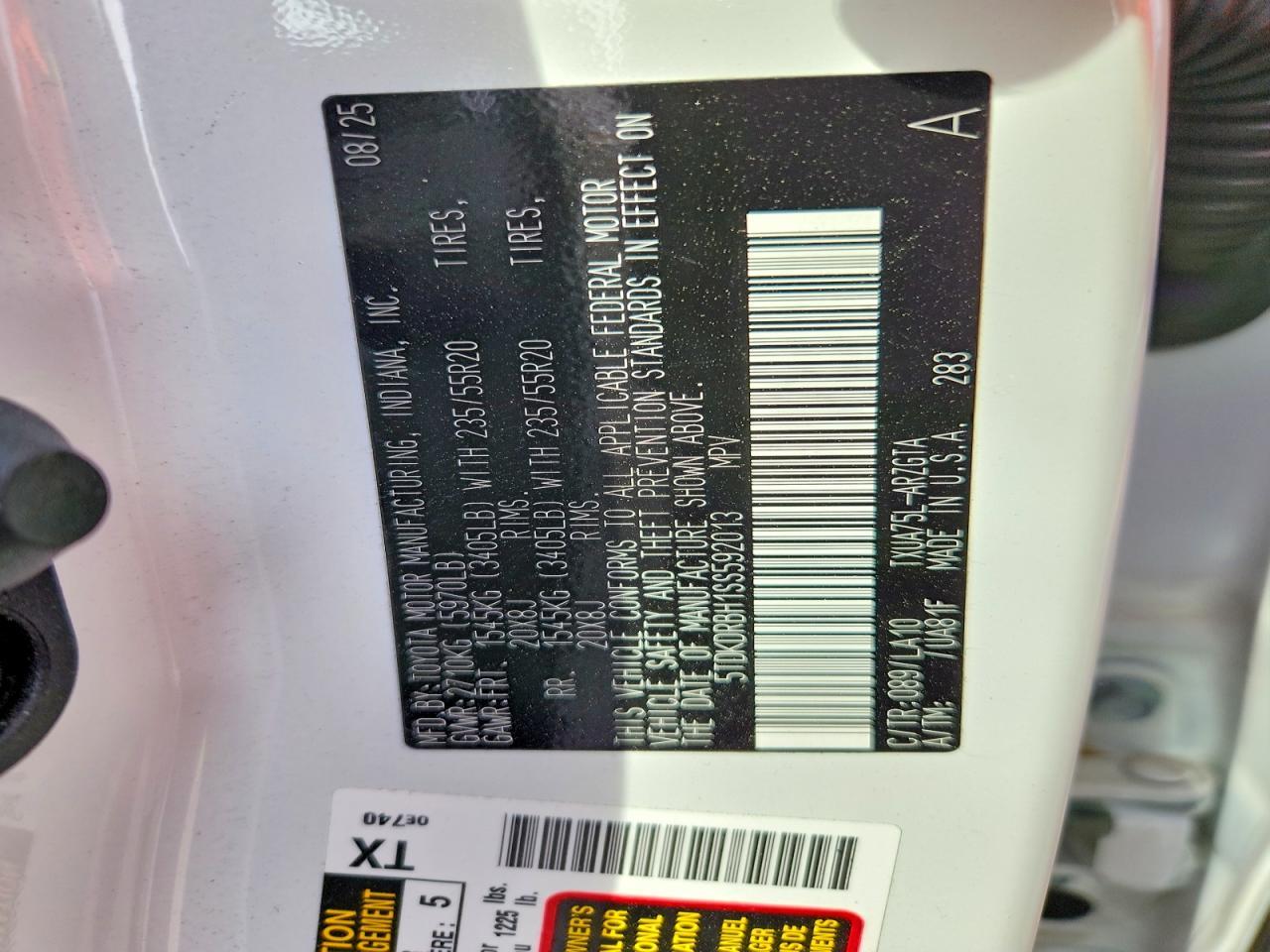 2025 Toyota Highlander Platinum - zdjęcie 12