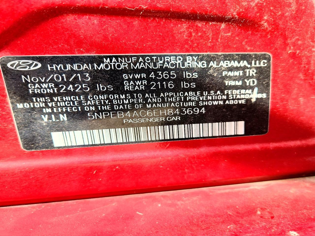 2014 Hyundai Sonata Gls - zdjęcie 12