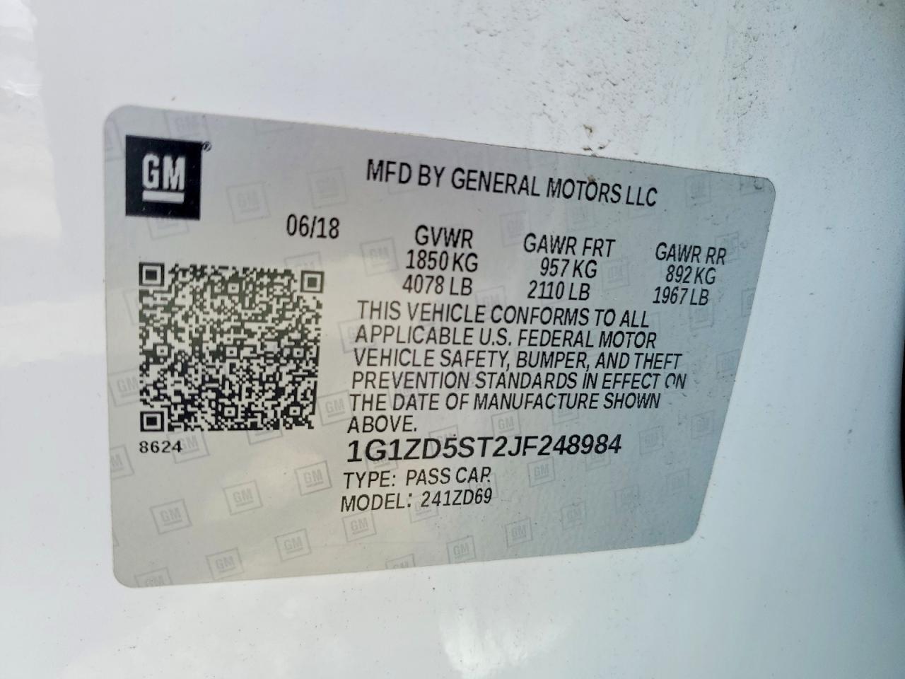 2018 Chevrolet Malibu Lt - zdjęcie 12