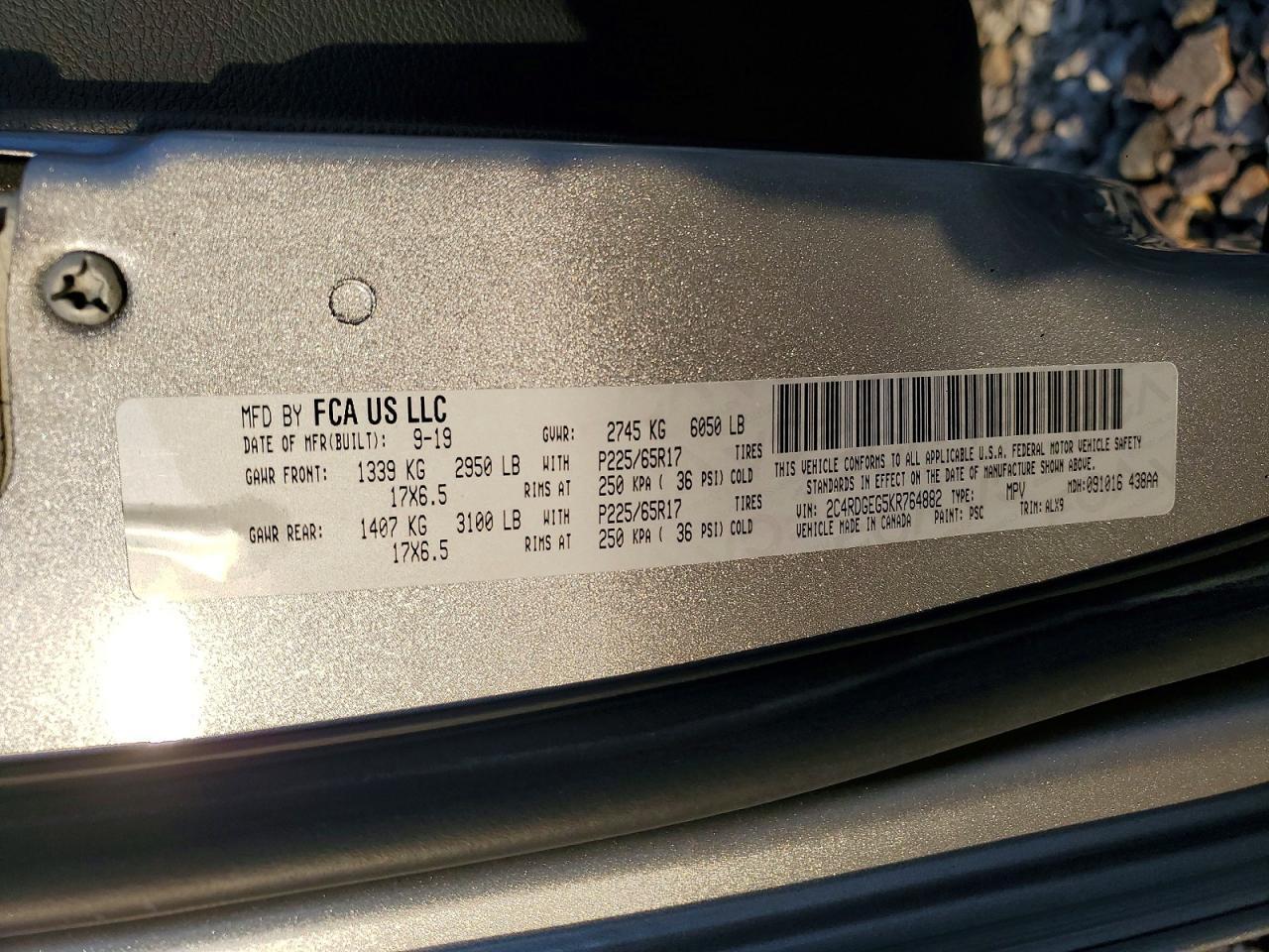 2019 Dodge Grand Caravan Gt - zdjęcie 13