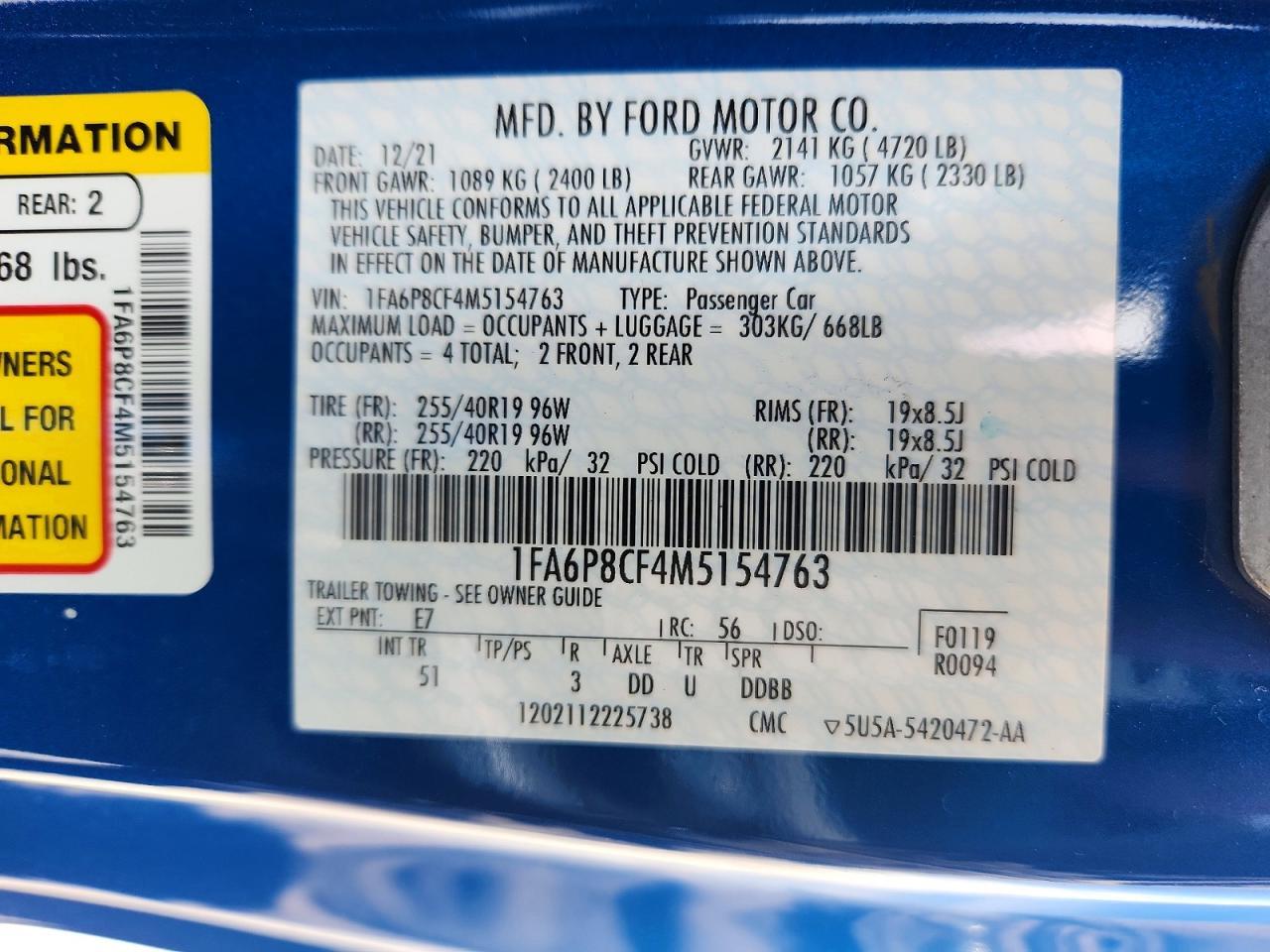 2021 Ford Mustang Gt - zdjęcie 12