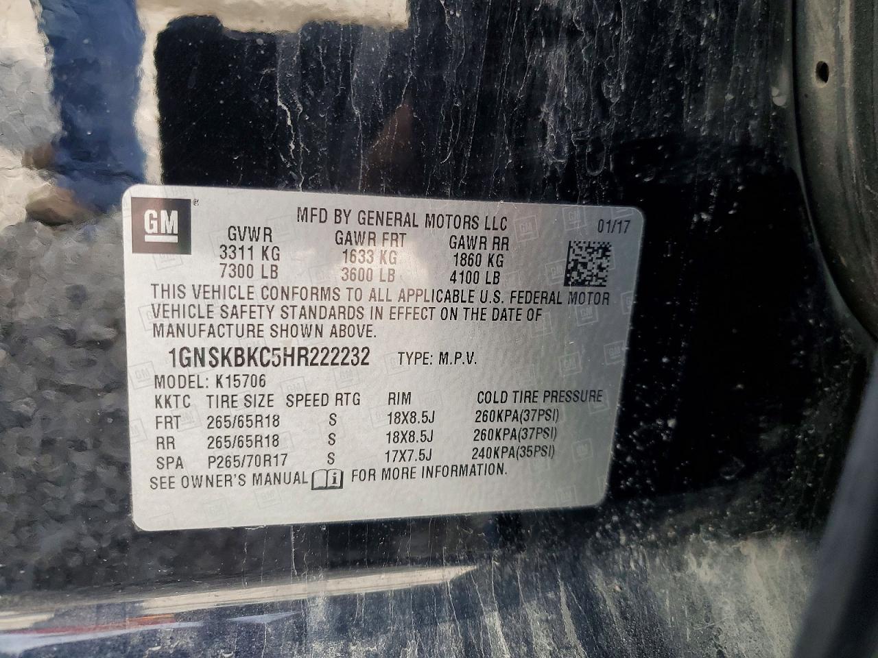 2017 Chevrolet Tahoe Lt - zdjęcie 13