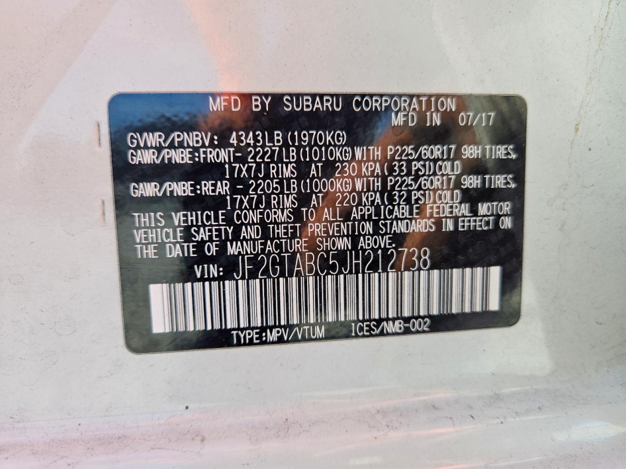 2018 Subaru Crosstrek Premium - zdjęcie 12