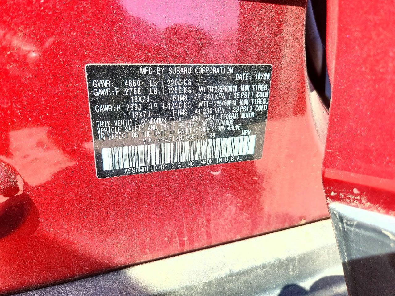 2021 Subaru Outback Limited - zdjęcie 13