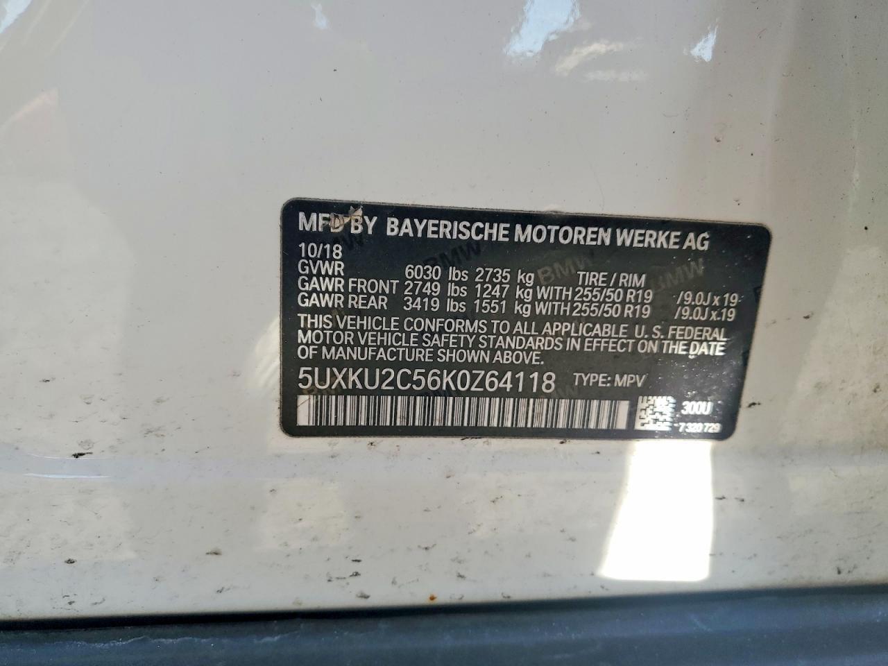 2019 BMW X6 xDrive35I - zdjęcie 13