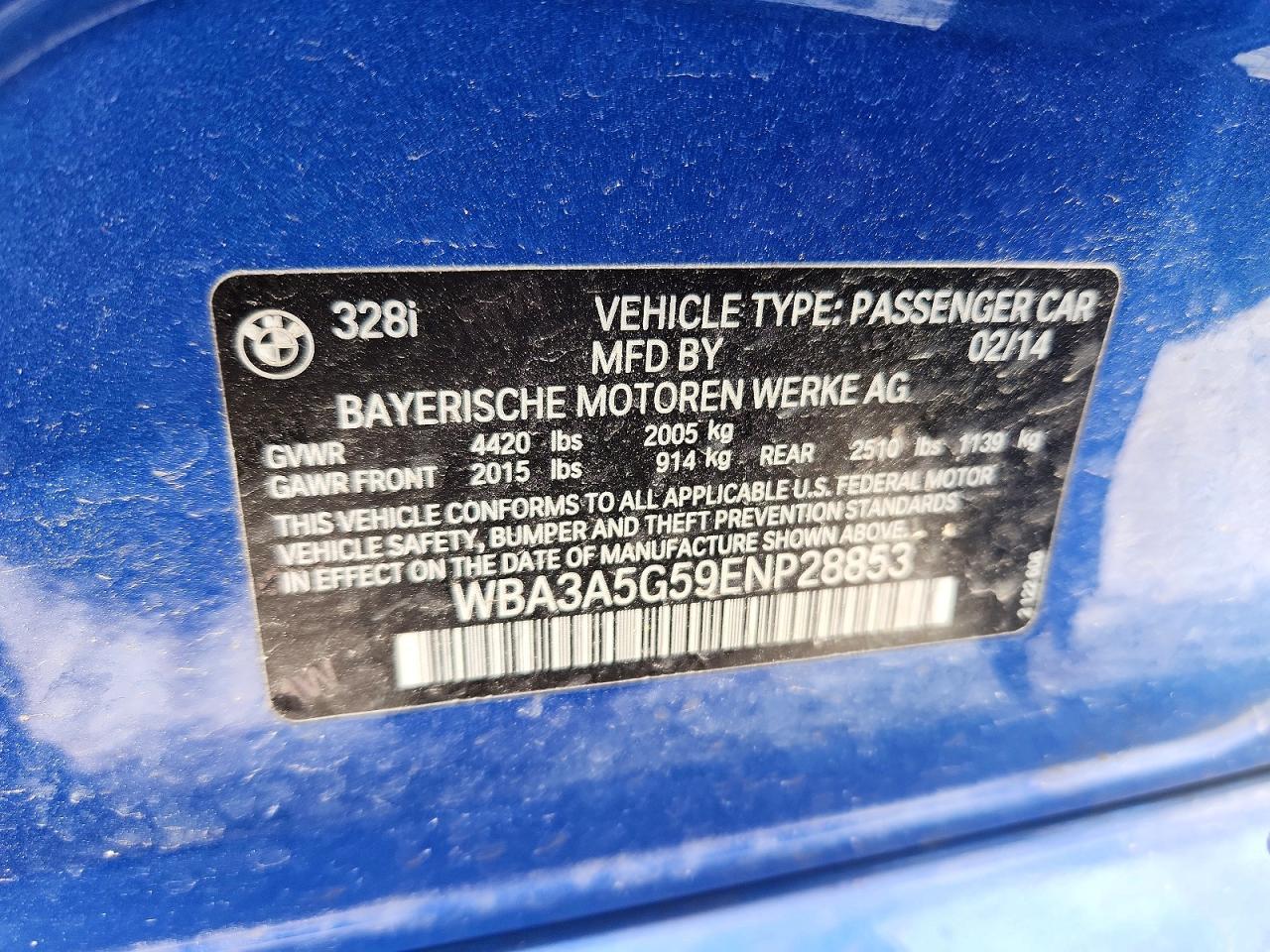 2014 BMW 328 I - zdjęcie 12