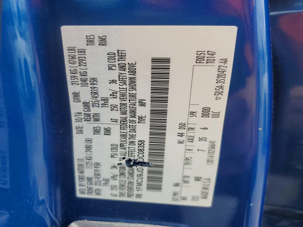 2017 Ford Escape Titanium - zdjęcie 14