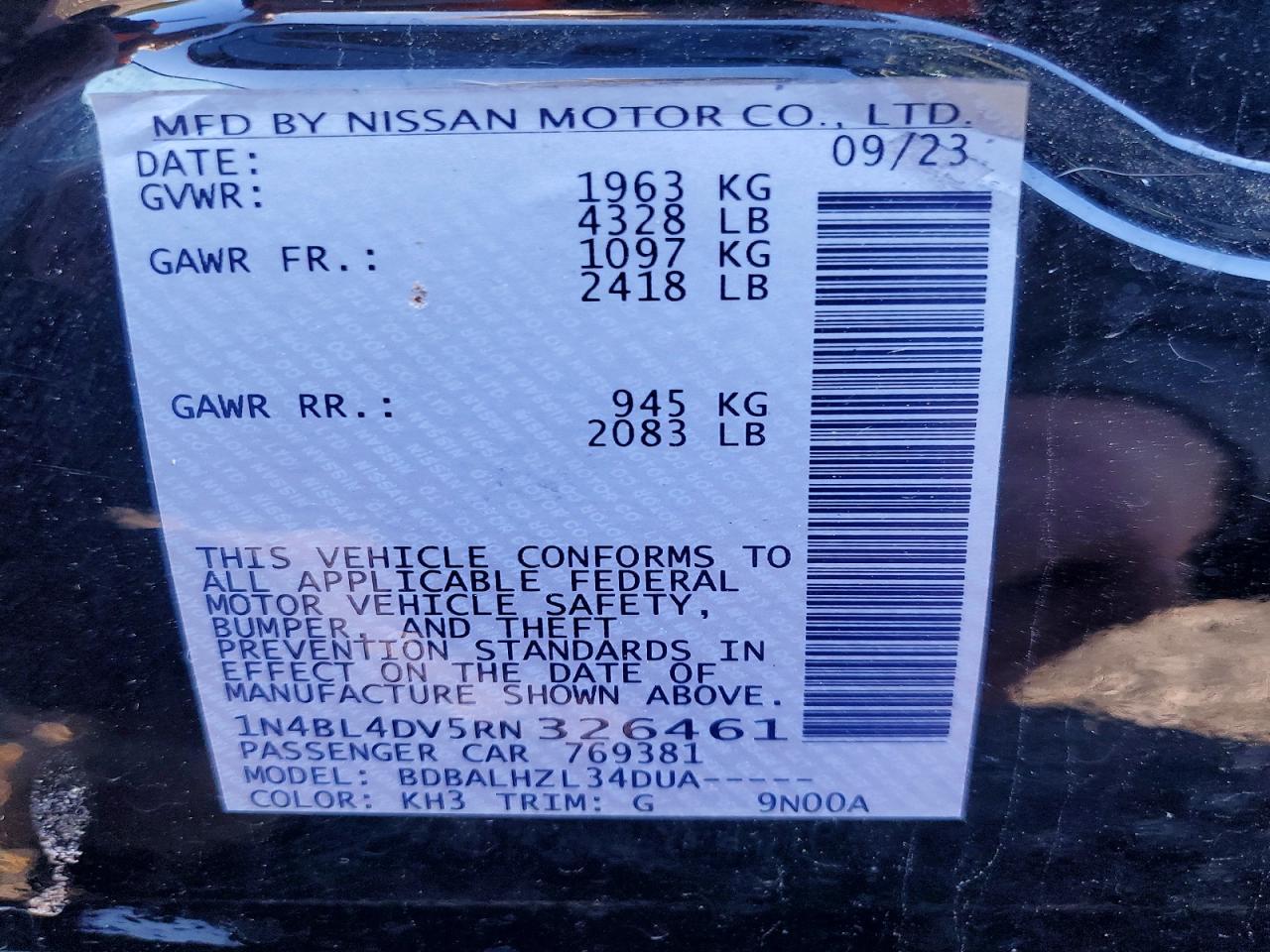 2024 Nissan Altima 2.5 Sv - zdjęcie 12
