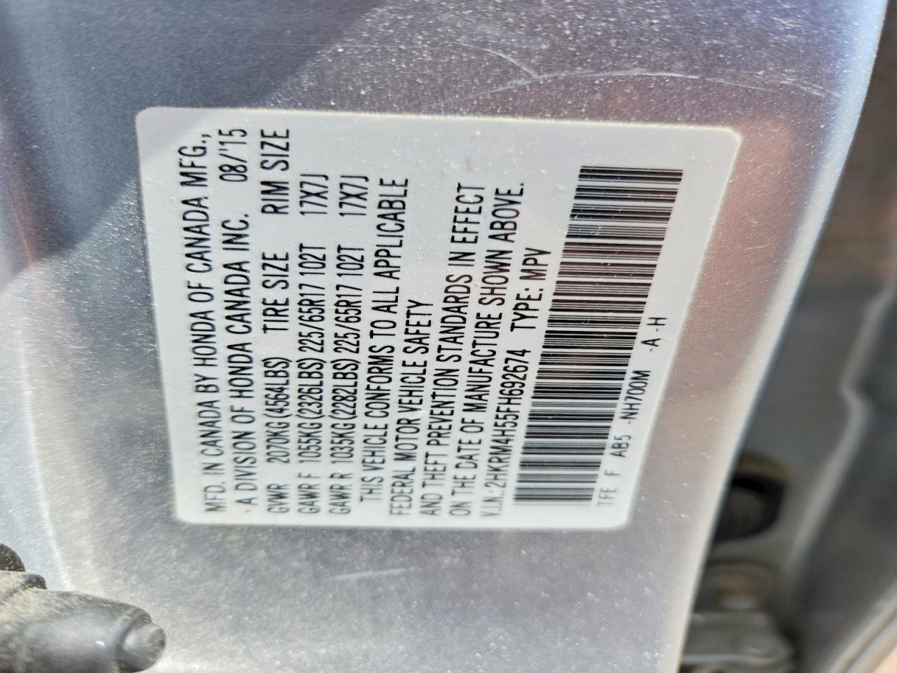 2015 Honda Cr-V Ex - zdjęcie 14