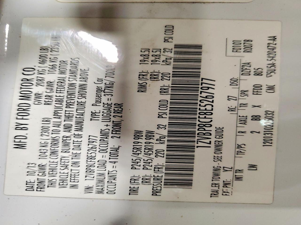 2014 Ford Mustang Gt - zdjęcie 12