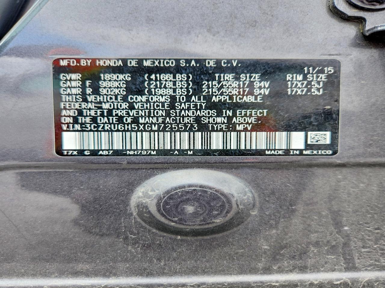 2016 Honda Hr-V Ex - zdjęcie 13