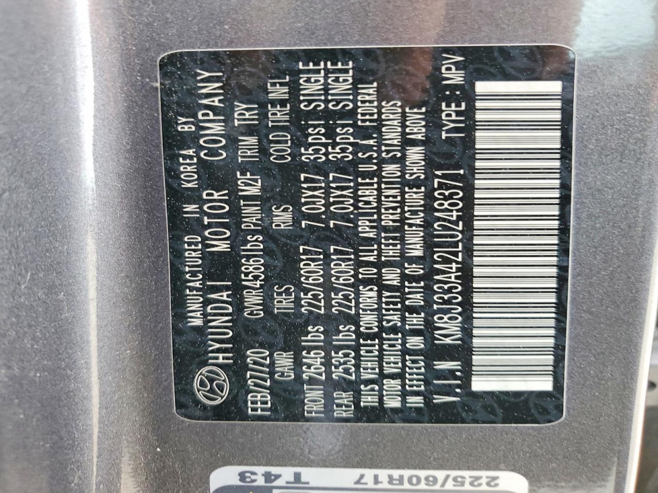 2020 Hyundai Tucson Value - zdjęcie 13