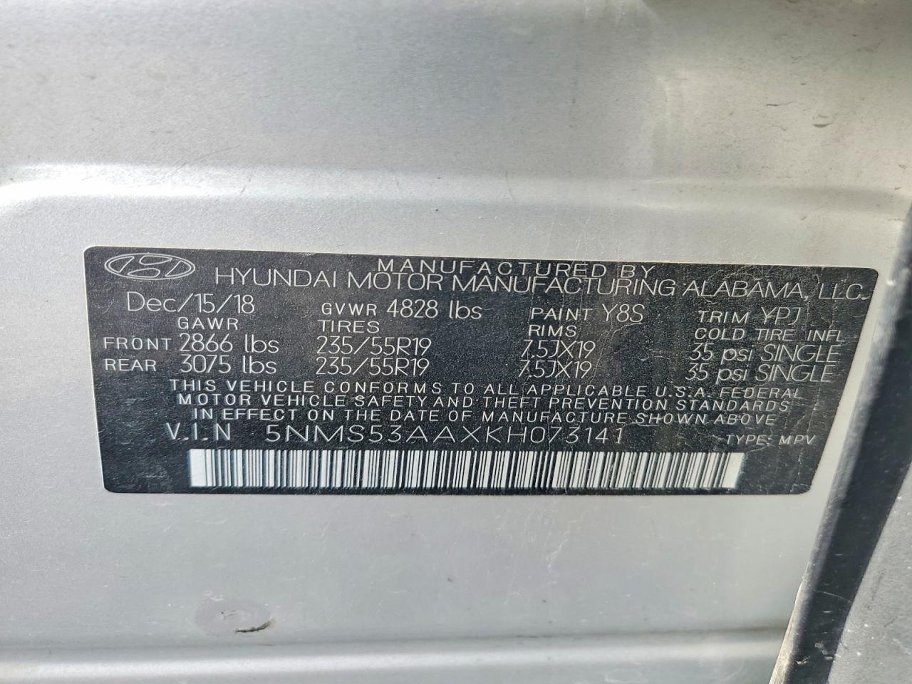 2019 Hyundai Santa Fe Limited 2.0T - zdjęcie 12