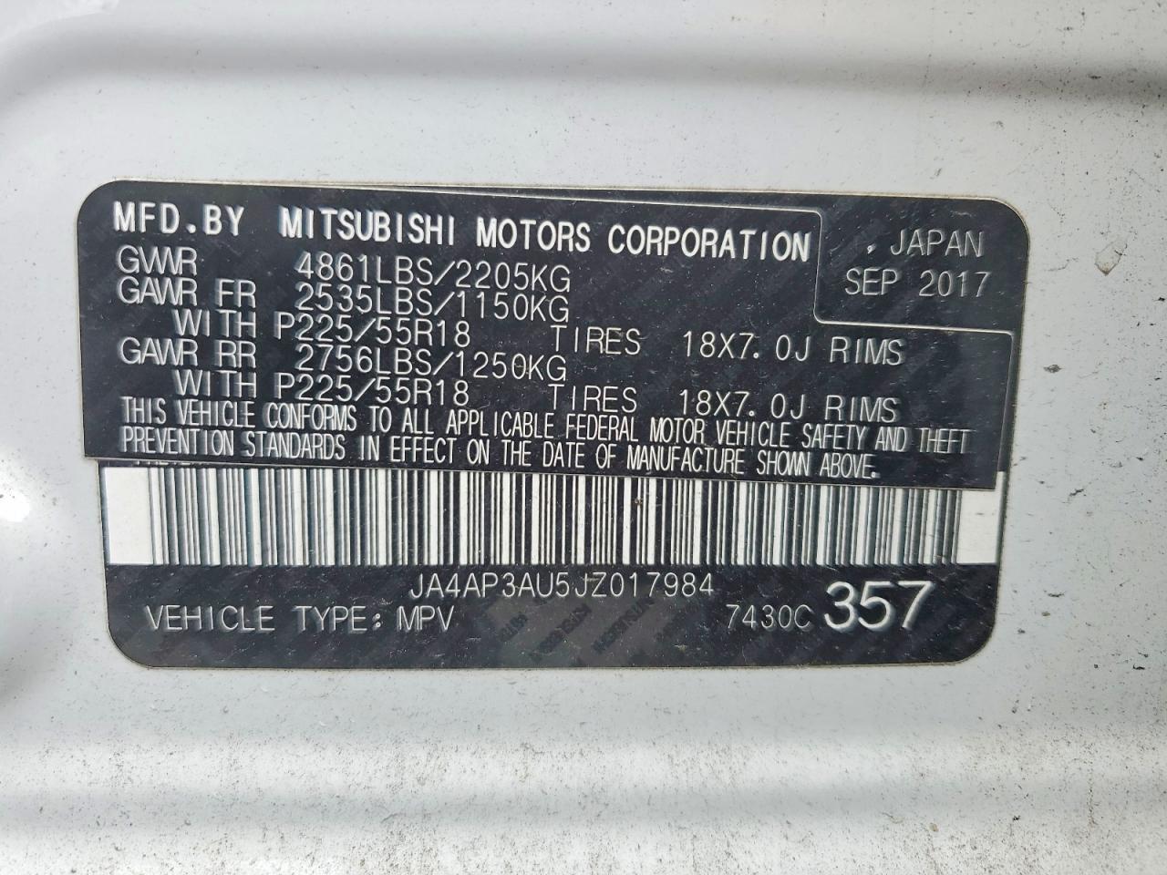 2018 Mitsubishi Outlander Sport Es - zdjęcie 14
