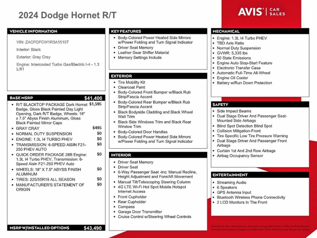 2024 Dodge Hornet R - zdjęcie 13