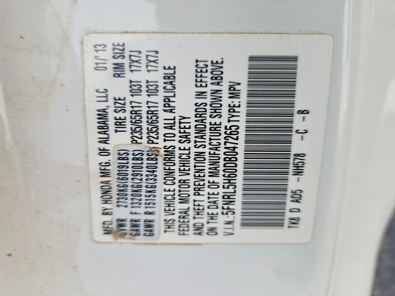 2013 Honda Odyssey Exl - zdjęcie 14