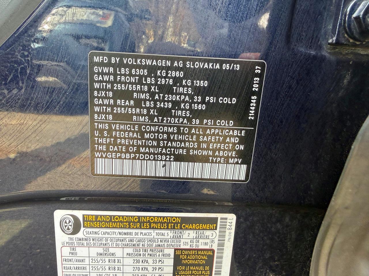 2013 Volkswagen Touareg V6 Tdi - zdjęcie 10