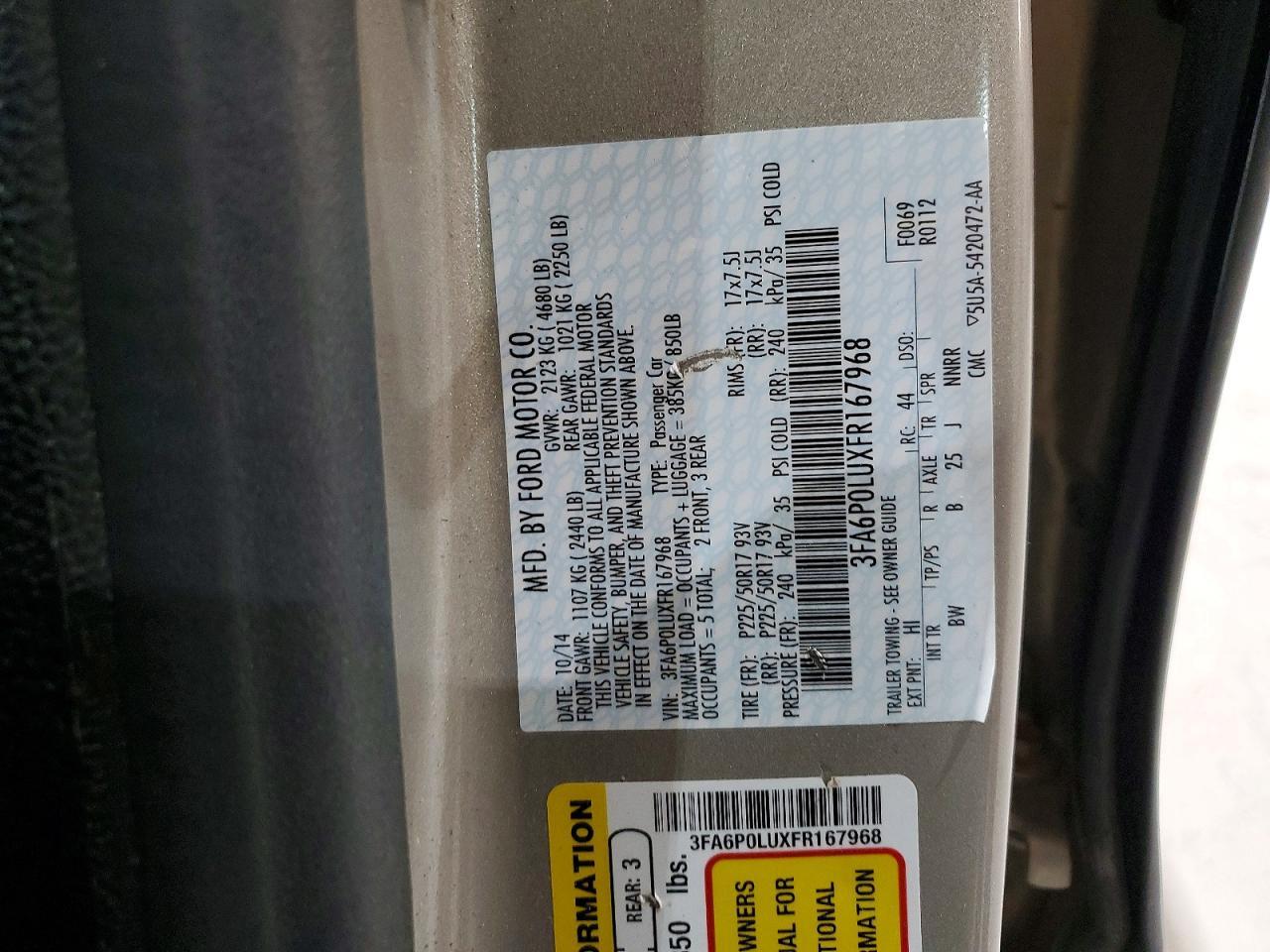 2015 Ford Fusion Se Hybrid - zdjęcie 12