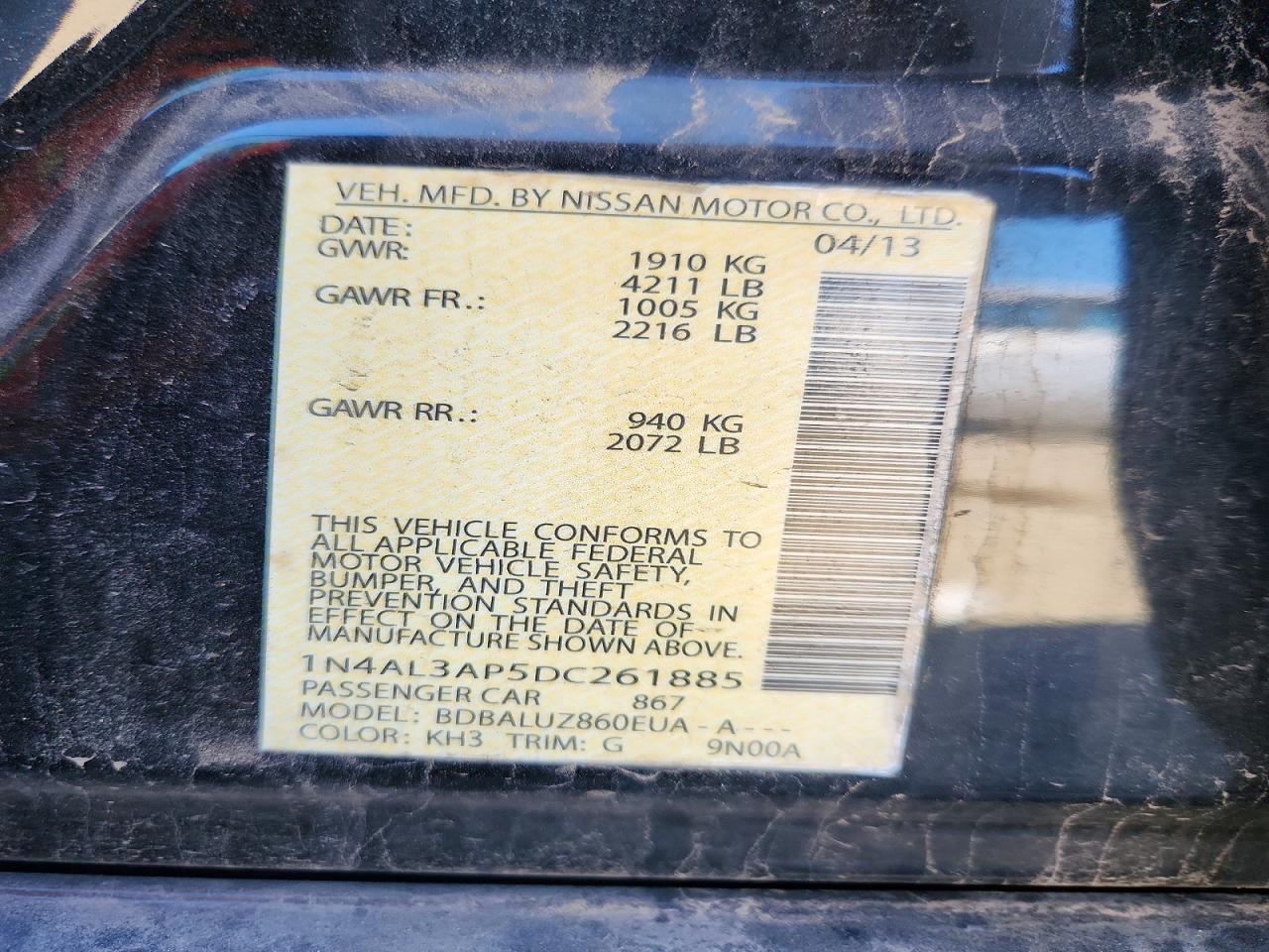2013 Nissan Altima 2.5 - zdjęcie 13