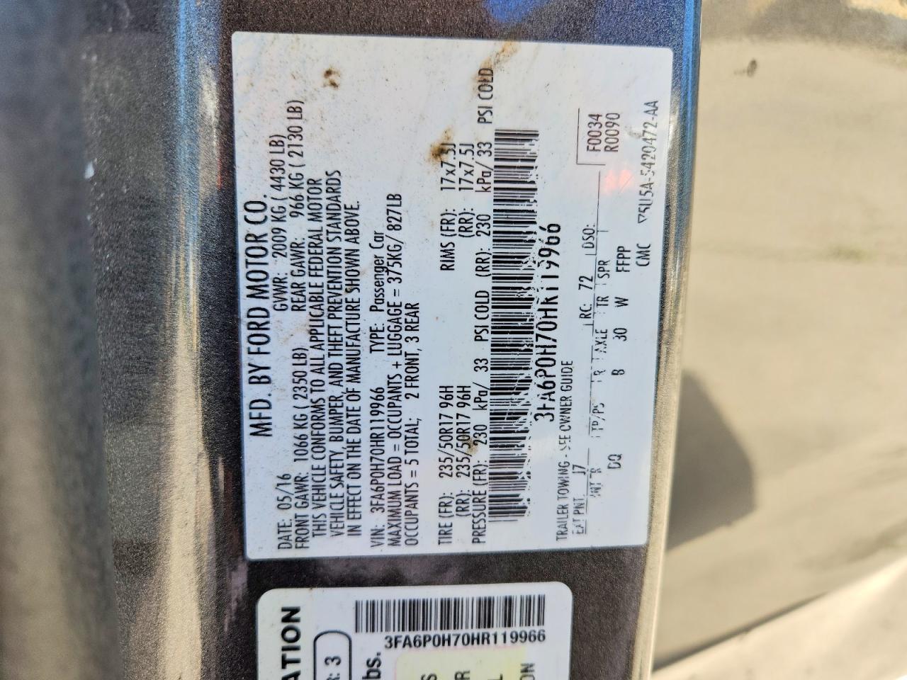 2017 Ford Fusion Se - zdjęcie 12