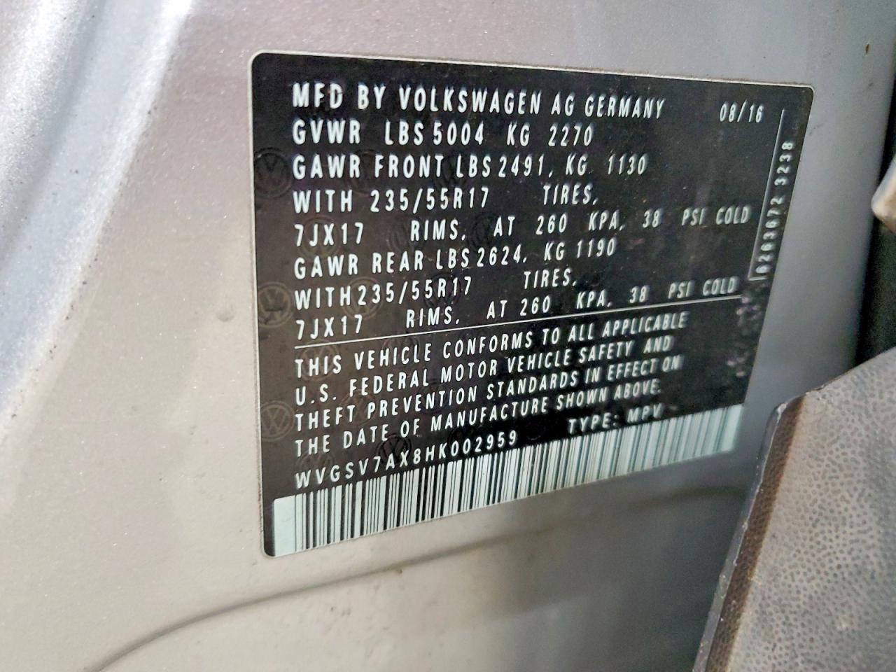 2017 Volkswagen Tiguan - zdjęcie 13