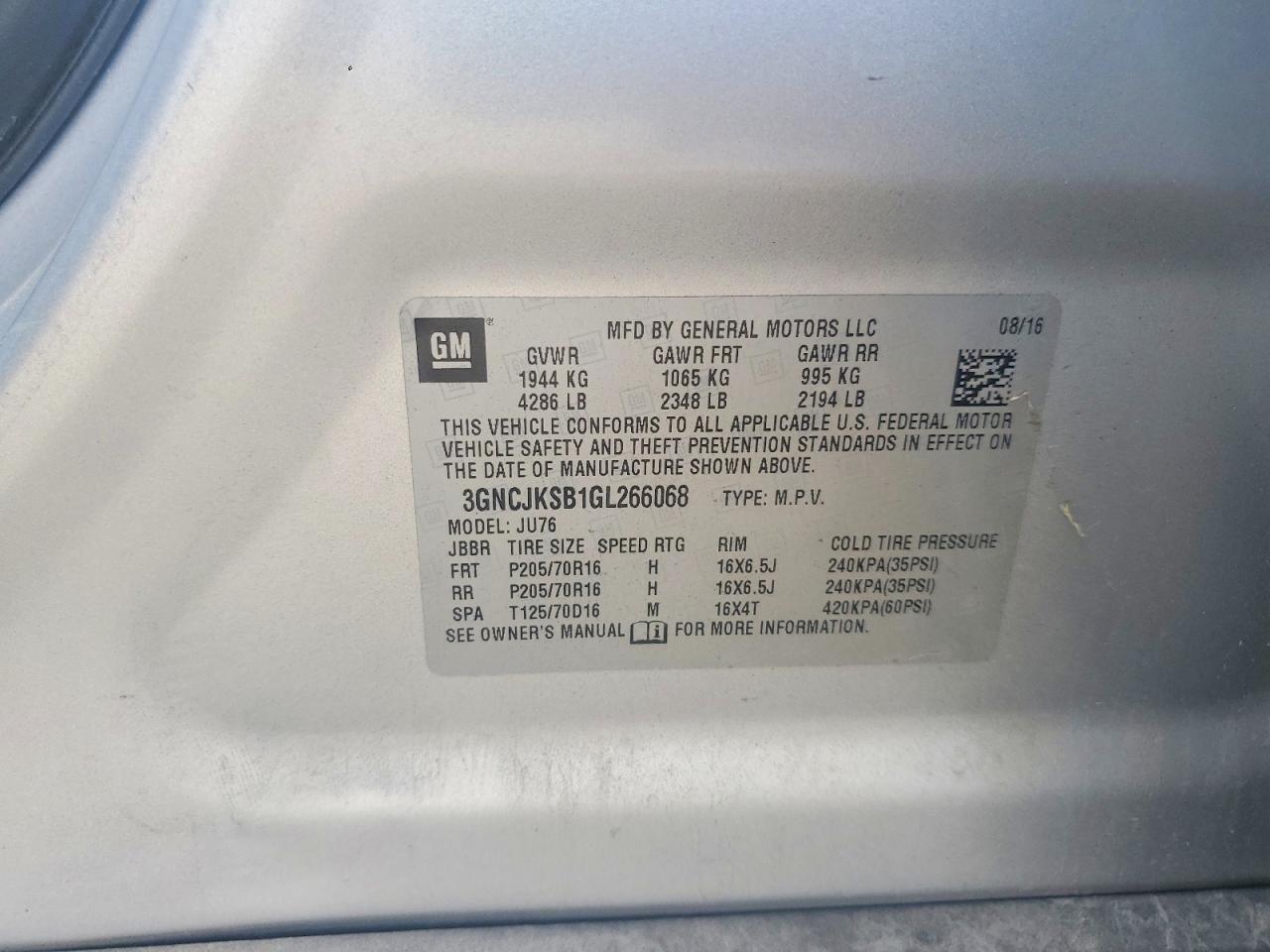 2016 Chevrolet Trax Ls - zdjęcie 13