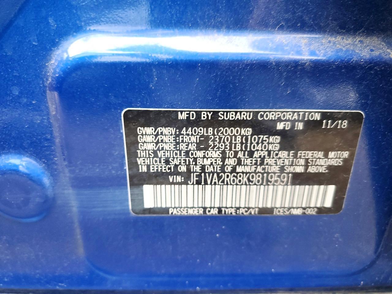 2019 Subaru Wrx Sti - zdjęcie 12